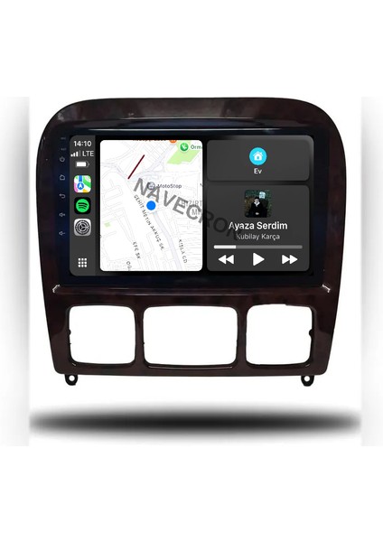 Mercedes S Seri W220 1999-05 9" Uyumlu Androıd Multimedya Gerçek 2/32 Kablosuz Carplay Geri Görüş Kameralı