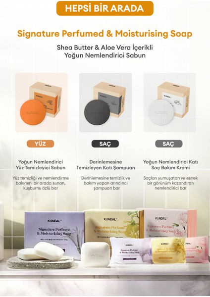 Yoğun Nemlendirici Sabun KUNDAL Signature Perfume & Moisturizing Soap (Ylang Ylang) 100gr