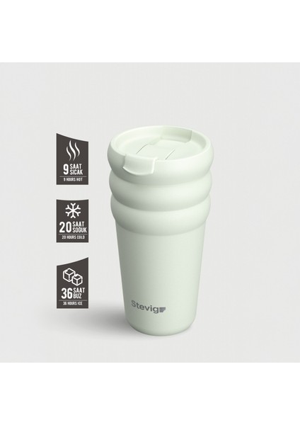3 Bubble Two-Cap Straw Tumbler Çelik Termos 600 ml Lightest Sky ST-247 fiyatları