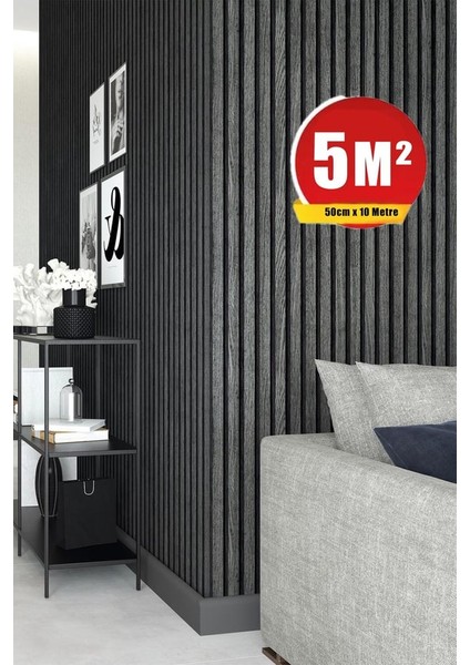 Zümrüt Exclusıve 5400 Lambri Panel Ahşap Gri Kül Renk Duvar Çıtası Desenli Duvar Kağıdı 5 M² modelleri