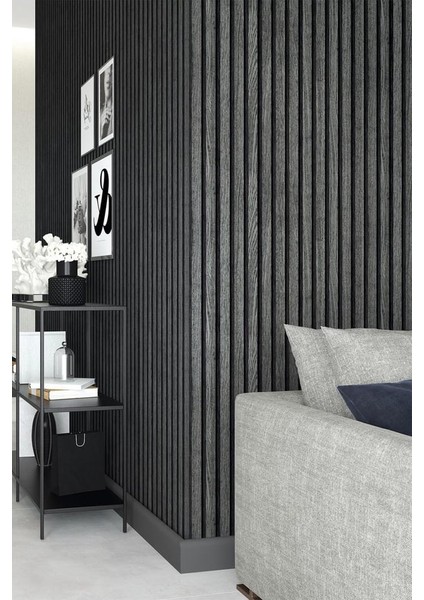 Zümrüt Exclusıve 5400 Lambri Panel Ahşap Gri Kül Renk Duvar Çıtası Desenli Duvar Kağıdı 5 M² fırsatları