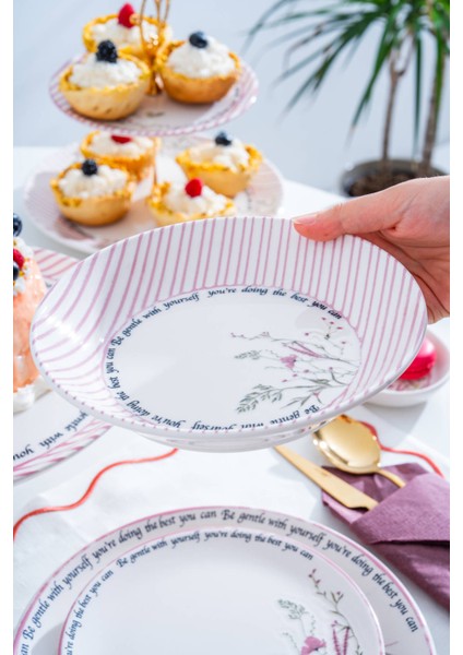 6 Lı Çukur Yemek Tabağı - 19 cm