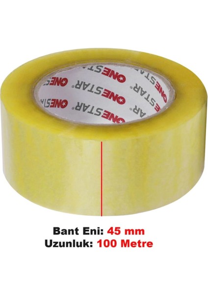 Koli Bandı 45 mm x 100 mt Şeffaf Güçlü Yapışkanlı Kopmayan Bant fiyatları