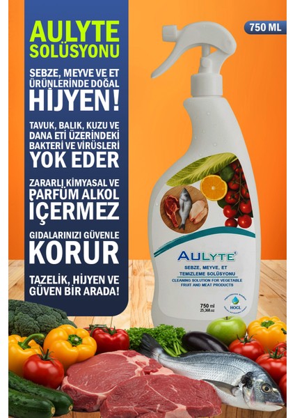 Sebze Meyve ve Et Ürünleri Temizleme Solüsyonu 750 ml