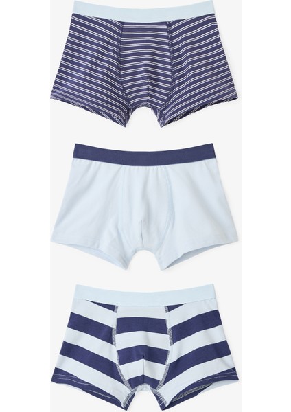 Erkek Çocuk Captain Line Çizgili 3'lü Boxer