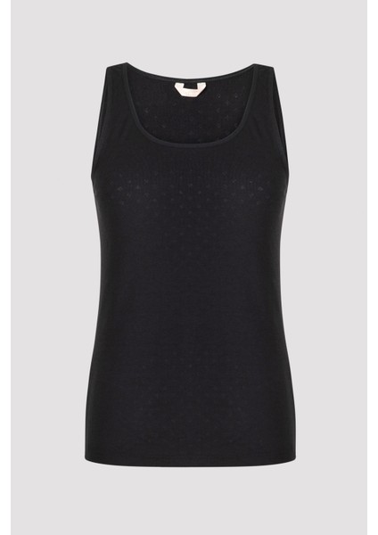 Siyah Kalın Askılı Atlet