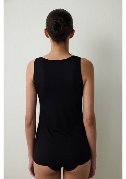 Siyah Kalın Askılı Atlet