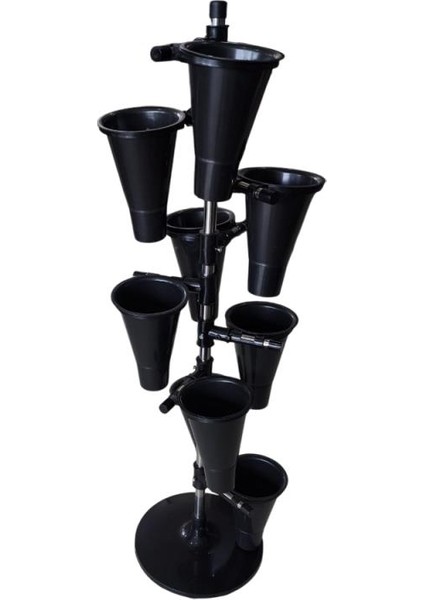 Şık Metal Iskeletli Dokuzlu Saksı Standı modelleri