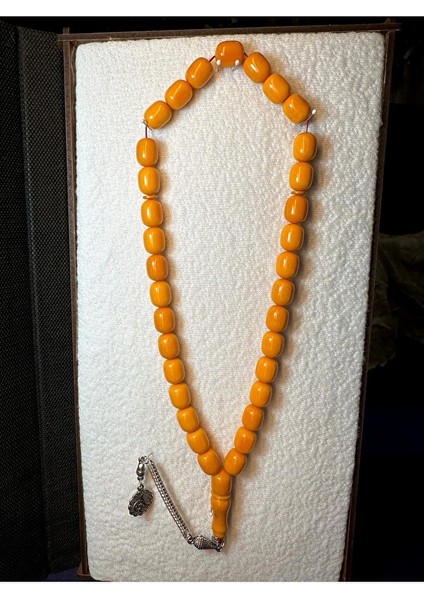 Sıkma Çubuk Kehribar Tesbih Kapsül Kesim Sarı Kesim T-142 fırsatları