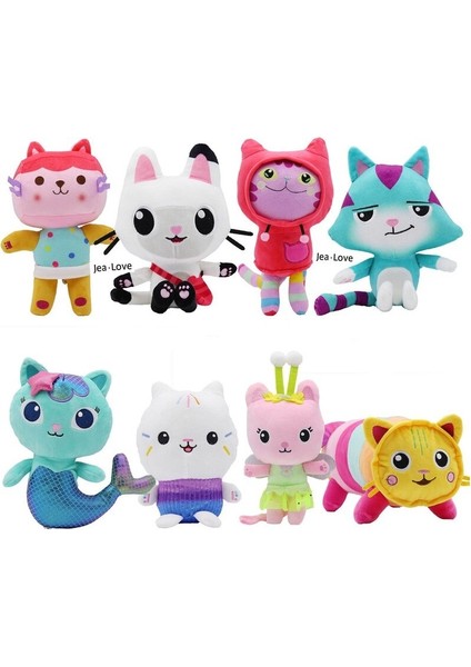 Jealove Jea·love 8 Adet Gabby's Dollhouse Peluş Oyuncaklar Çocuk Leri (Yurt Dışından)