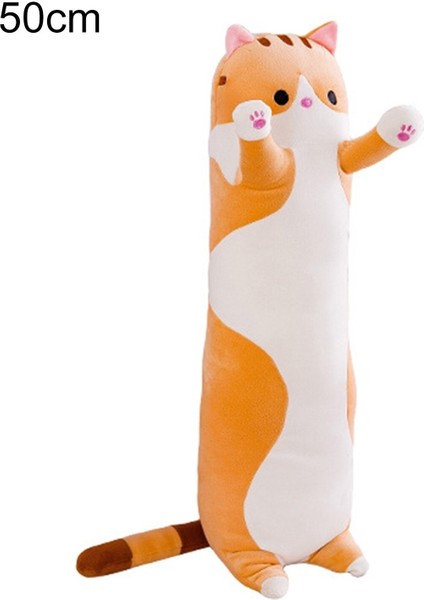Bolabola Kedi Peluş Oyuncaklar Dekoratif Oyuncak Uzun Kedi Yastık Peluş Oyuncaklar (Gri) (Yurt Dışından)