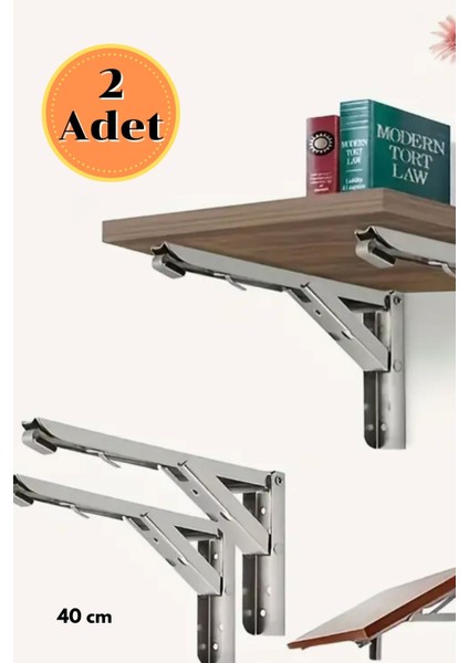 Kademeli Katlanabilir Masa Konsolu Duvara Monte Metal Raf Ayağı, Masası ve Sehpa Montaj Aparatı