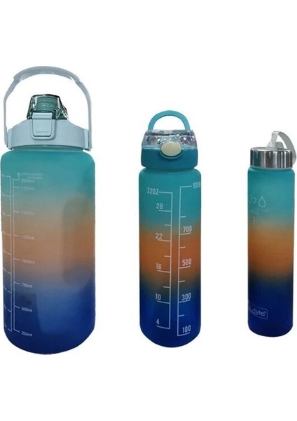 3 Adet Sadece Fincan Fırçası 2 Litre Su Şişesi Motivasyon Içme Şişesi Zaman Işaretleyici Çıkartmalı Spor Su Şişesi Taşınabilir Yeniden Kullanılabilir Plastik Bardaklar (Yurt Dışından)