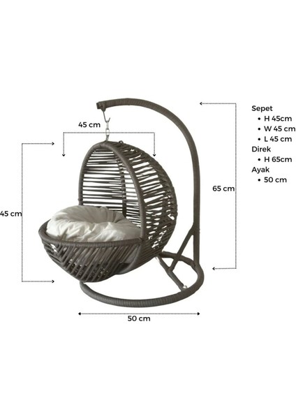 Pet Lüxperi Kedi Salıncağı & Kedi Yatağı & Kafesi 38X45X65 cm Krem fiyatları