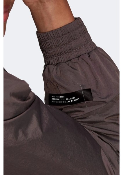 Women's New Woven Full Zip Tt Jacket Kadın Bol Kesim Dokuma Spor Ceket Gül Kurusu indirimleri