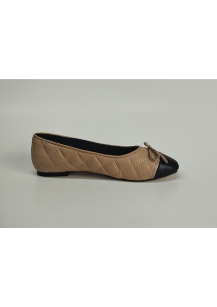 Ayakkabı Kadın Hakiki Deri Bej Kapitone Ayakkabı fiyatları