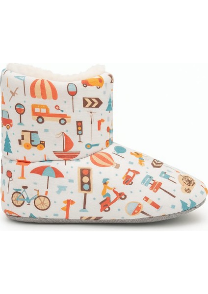 Bebek Polar Patik - Yumuşak Tabanlı, Kaymaz, Sıcak Tutarlı Kışlık Ev Ayakkabısı - Desenli Unisex Model modelleri