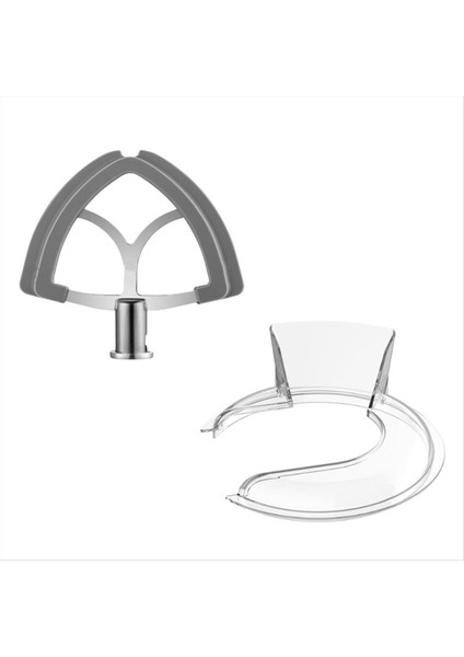 Stantlı Mikser Ek Parçaları Için 4,5-5qt Mikser Kasesi Için Dökme Kalkanı Esnek Kenar Çırpıcı Küreği (Yurt Dışından)