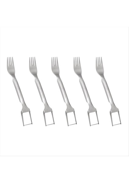 5 Adet 2-In-1 Paslanmaz Çelik Meyve Kesici Çift Meyve Çatalları Dilimleme Bıçağı Karpuz Çatal Dilimleme Kesici Dilimleme Aracı (Yurt Dışından)