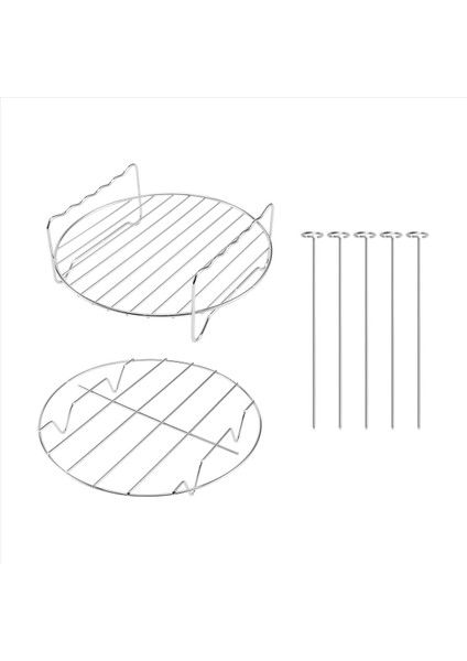 Adet Hava Fritöz Aksesuarları Hava Fritöz Raf Seti Çok Amaçlı Çift Katmanlı Raf Şiş ile Xl Güç Airfryer (Yurt Dışından) fiyatları