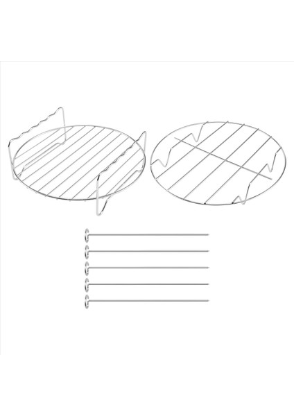 Adet Hava Fritöz Aksesuarları Hava Fritöz Raf Seti Çok Amaçlı Çift Katmanlı Raf Şiş ile Xl Güç Airfryer (Yurt Dışından) modelleri