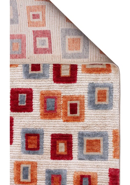 Zara ZR 21 Bej Multy Özel Tezgah Kolay Temizlenebilir Hav Bırakmayan Otantik Modern Uşak Halısı