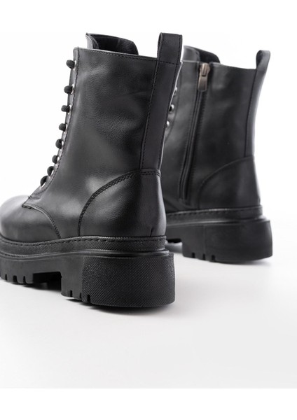 812-356 Siyah Bağcıklı Fermuarlı Günlük Kadın Bot indirimleri