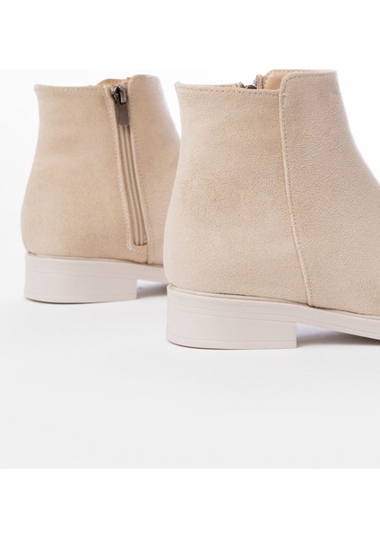 165-204 Bej Süet Fermuarlı Günlük Kadın Bot fırsatları