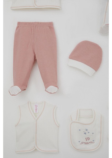 Kız Bebek Hastane Çıkışı 8 Li Sevimli Kraliçe Kuğu Nakışlı 0-3 Ay, Ekru indirimleri