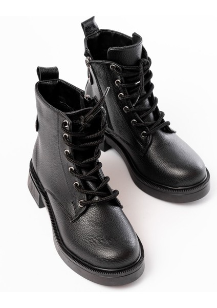 02-2003 Siyah Galata Bağcıklı Fermuarlı Günlük Kadın Bot indirimleri