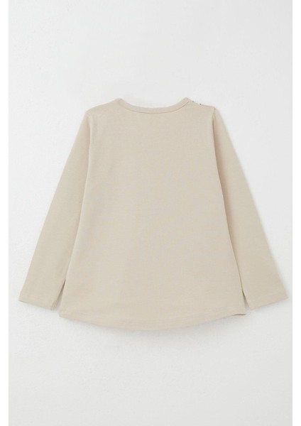 Kız Bebek Taytlı Takım Mutlu Tavşancık Baskılı Kalpli 9 Ay-3 Yaş, Bej fırsatları