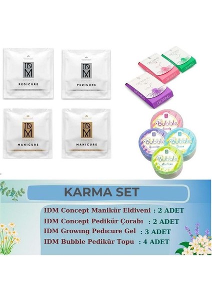 Manikür Eldiven & Pedikür Çorap & Growıng Jel & Bubble Pedikür Topu