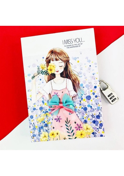 Kilitli Kutulu Ajanda Günlük Not Hatıra Defteri Notebook Beyaz modelleri