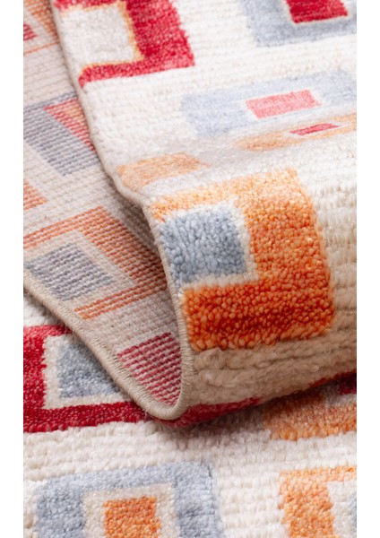 Zara ZR 21 Bej Multy Özel Tezgah Kolay Temizlenebilir Hav Bırakmayan Otantik Modern Uşak Halısı