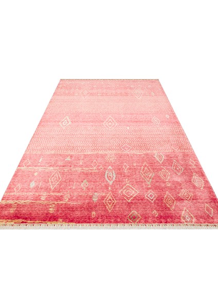 Zara ZR 15 Kırmızı Autumn Özel Tezgah Kolay Temizlenebilir Hav Bırakmayan Otantik Modern Uşak Halısı indirimleri