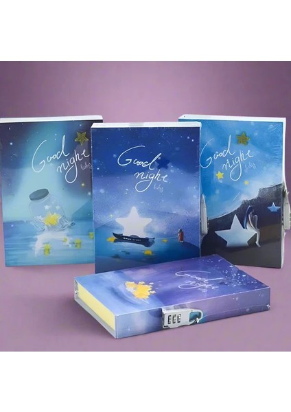 Kilitli Kutulu Ajanda Günlük Not Hatıra Defteri Notebook Mor fırsatları