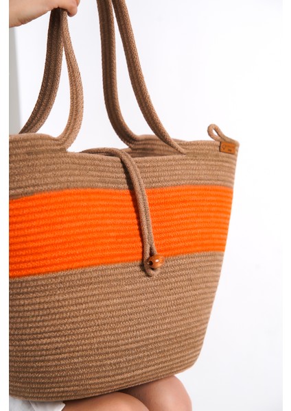 Halat Tasarım Plaj Çantası Çift Renk fırsatları