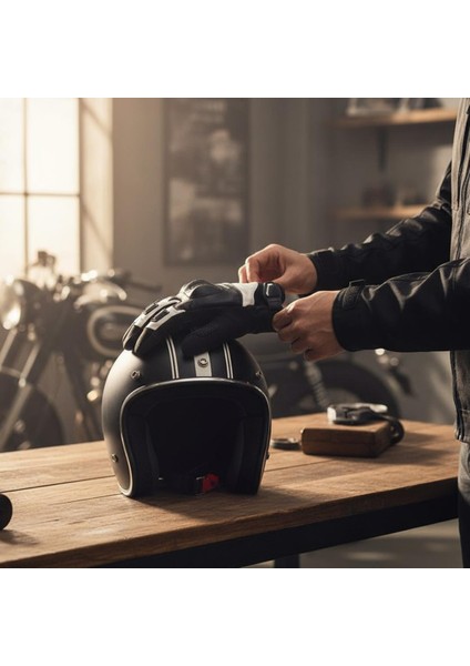 MC192WP Siyah Beyaz Kışlık Motosiklet Eldiveni modelleri