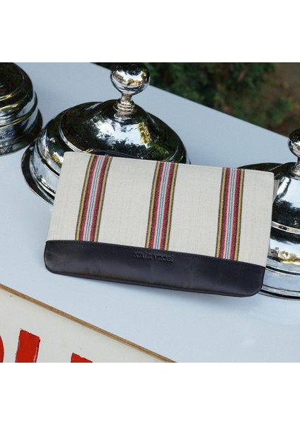 Antiochia - Siyah Deri Çok Renkli Dokuma Kumaş Portföy fiyatları