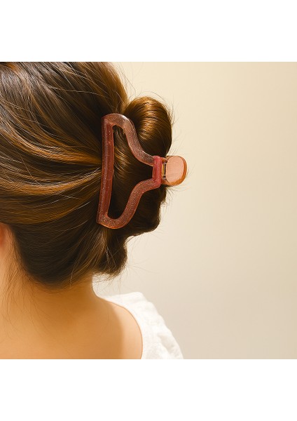 Simli Oval Model Gül Kurusu Renk 11 cm Kadın Mandal Saç Tokası - Şık ve Dayanıklı fiyatları