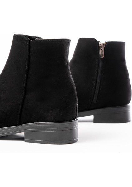 165-204 Siyah Süet Fermuarlı Günlük Kadın Bot indirimleri