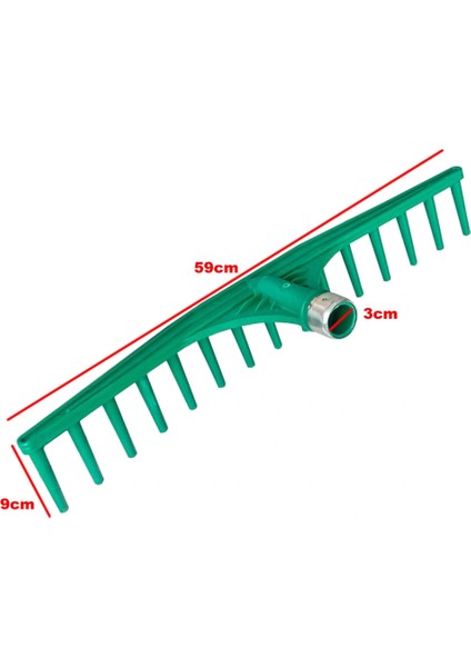 Metal Bilezikli Plastik Büyük Tırmık 59 cm 15 Diş (Sapsız) fiyatları
