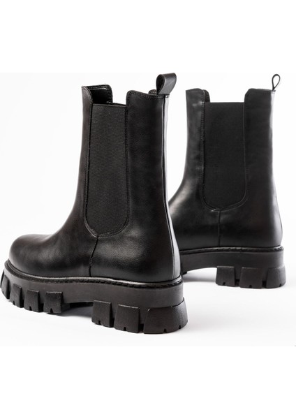 FZ-299 Siyah Yüksek Tabanlı Lastikli Günlük Kadın Bot fırsatları