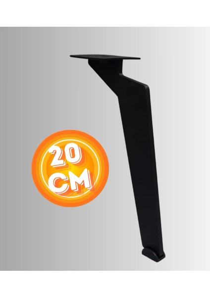 20 cm Metal Tabanca Ayak Koltuk Ayağı Mobilya Ayağı Ünite Ayağı Konsol Ayağı Puf Berjer Ayağı