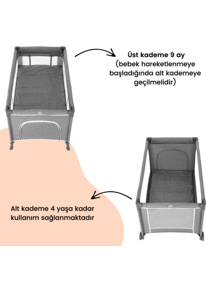 Raftel Oyun Parkı Park Yatak Bebek Beşik 70X120 cm modelleri