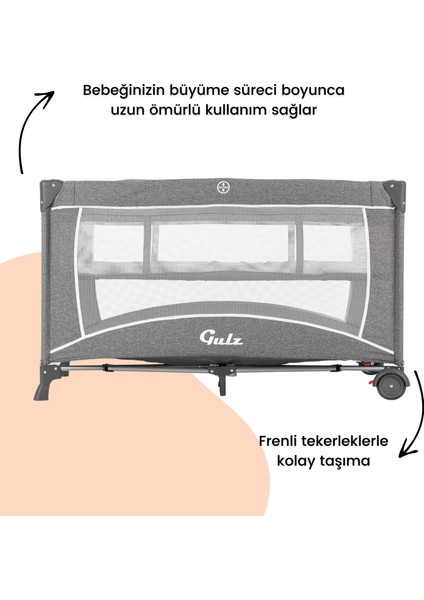 Raftel Oyun Parkı Park Yatak Bebek Beşik 70X120 cm fırsatları