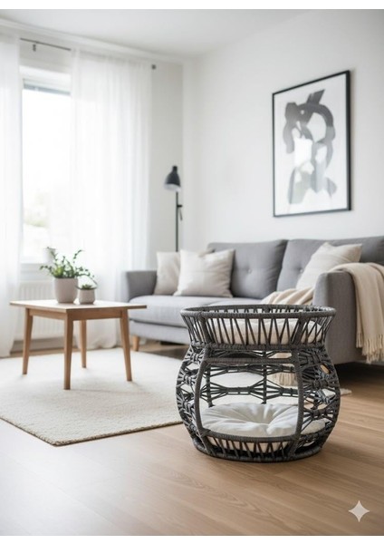 Pet Lüxperi Bombeli Kedi Ranzası 2 Katlı Kedi Yatağı Gri fiyatları