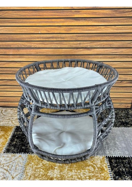 Pet Lüxperi Bombeli Kedi Ranzası 2 Katlı Kedi Yatağı Gri fırsatları