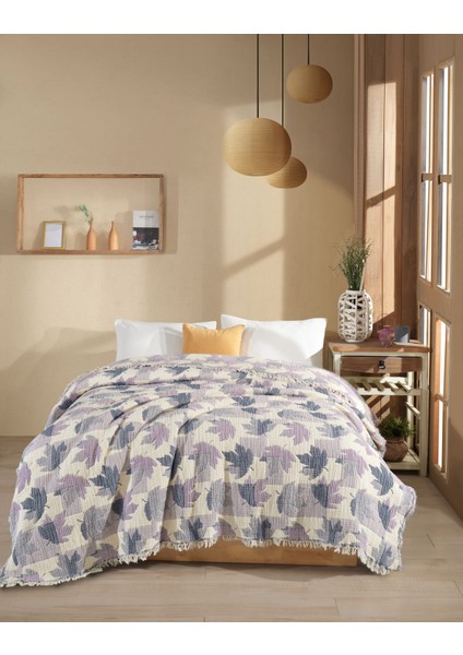 Çift Taraflı, Jakar Desenli, 5 Katlı, Dolgulu Müslin Battaniye, Yorgan, 220 x 240 cm fiyatları