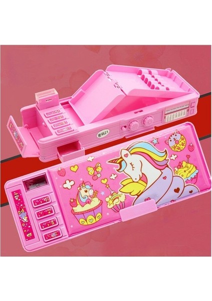 Luoxinguo 2022 Kalem Kutusu Şifre Kutuları Estuche Kawaii Kore Kırtasiye Sevimli Unicorn Büyük Kutu Deformasyon Malzemesi Escolar Trousse Scolaire (Yurt Dışından)
